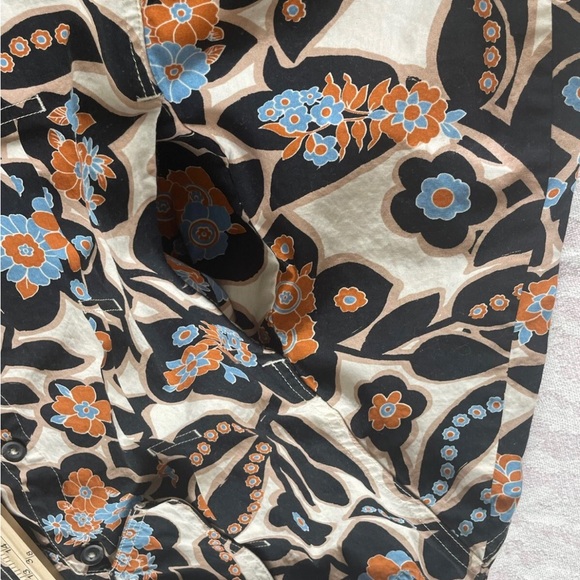 Free People Floral Halter Mini Dress - White, Black & Blue - Picture 10 of 12